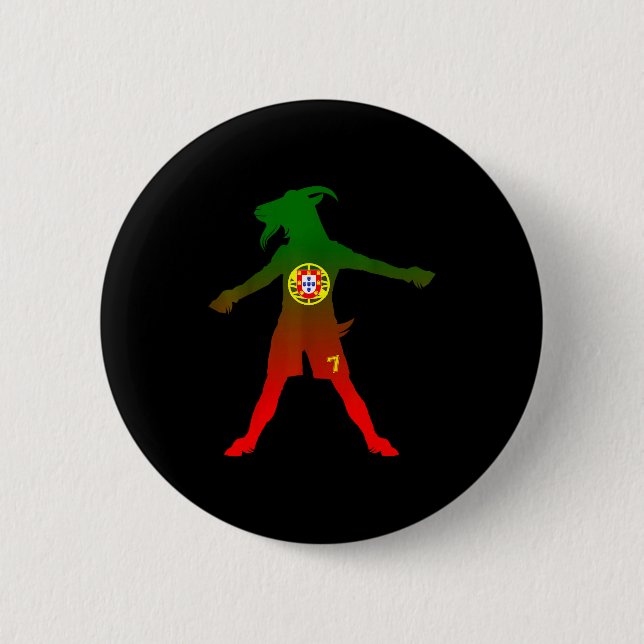 Siuuu Echte Ziege Rtugal Flagge Fußball Männer Fra Button (Vorderseite)