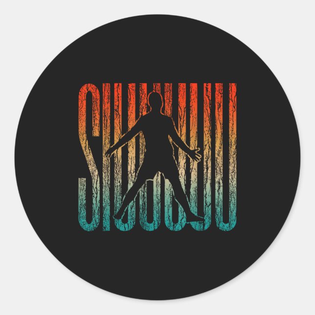 Siuuu Funny Soccer Football Boys Men Women Soccer  Runder Aufkleber (Vorderseite)