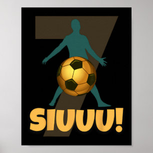 Siuuu Lustiger Fußball Jungen Männer Frauen Fußbal Poster