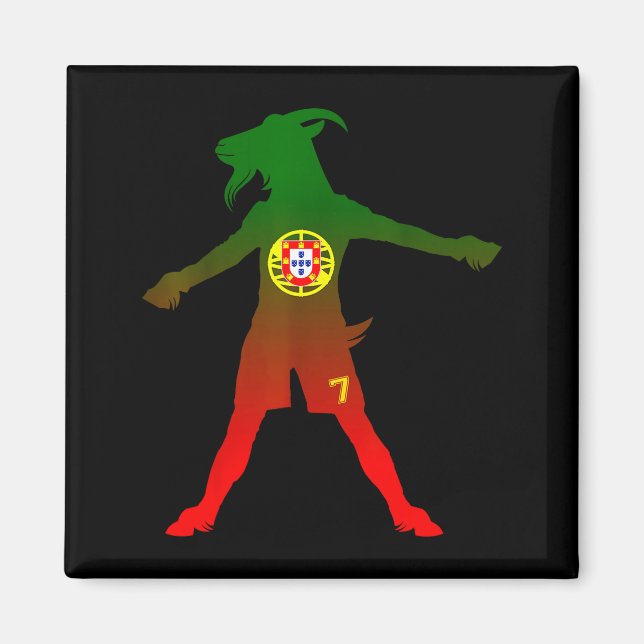 Siuuu Real Goat Rtugal Flag Soccer Men Women Kids  Magnet (Vorne)
