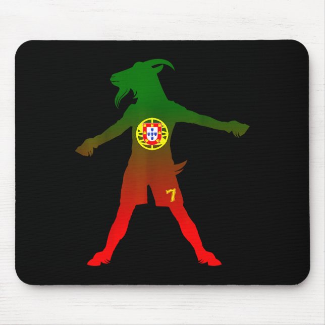 Siuuu Real Goat Rtugal Flag Soccer Men Women Kids  Mousepad (Vorne)