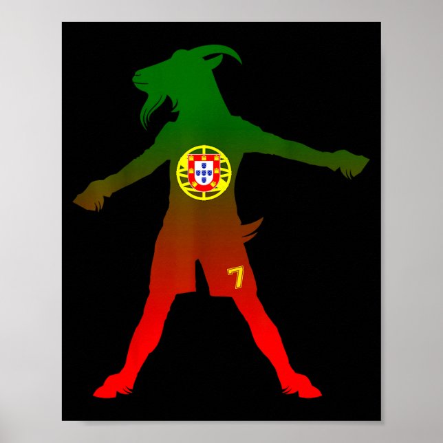 Siuuu Real Goat Rtugal Flag Soccer Men Women Kids  Poster (Vorne)