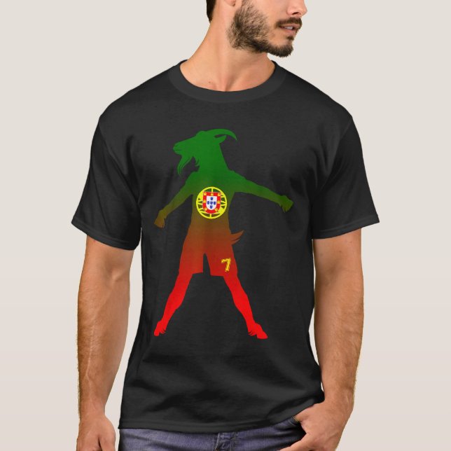 Siuuu Real Goat Rtugal Flag Soccer Men Women Kids  T-Shirt (Vorderseite)