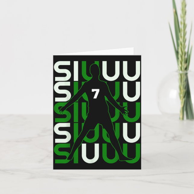 Siuuuu Funny Soccer Present For Soccer Lovers Fan  Karte (Vorderseite)