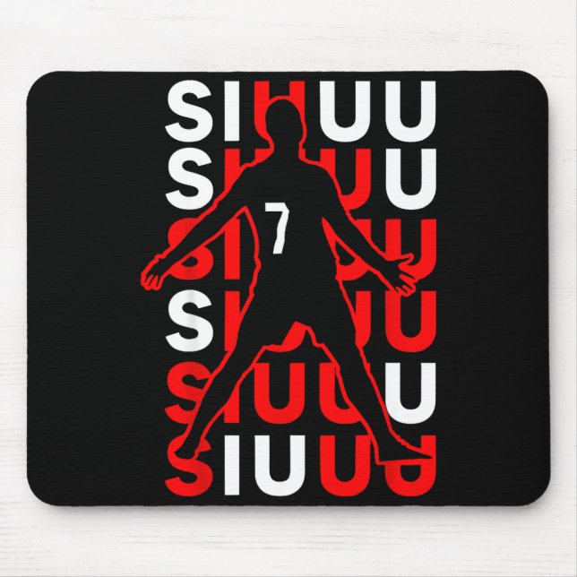 Siuuuu Funny Soccer Present For Soccer Lovers Fan  Mousepad (Vorne)