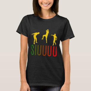 Siuuuu Lustiger Fußball Footbyll Jungen Männer Fra T-Shirt