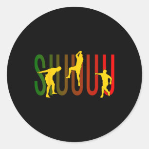 Siuuuu Lustiges Fußball-Fan-Shirt für Fans K Runder Aufkleber