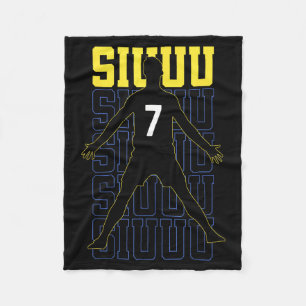 Siuuuu Lustiges Fußballgeschenk für Fußballfans Fleecedecke