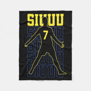 Siuuuu Lustiges Fußballgeschenk für Fußballfans Fleecedecke