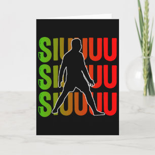 Siuuuu Lustiges Fußballgeschenk für Fußballfans Karte