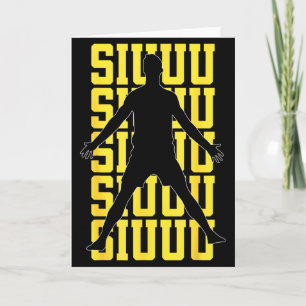 Siuuuu Lustiges Fußballgeschenk für Fußballfans  Karte