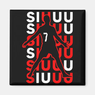 Siuuuu Lustiges Fußballgeschenk für Fußballfans  Magnet