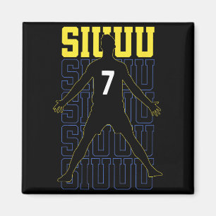 Siuuuu Lustiges Fußballgeschenk für Fußballfans Magnet