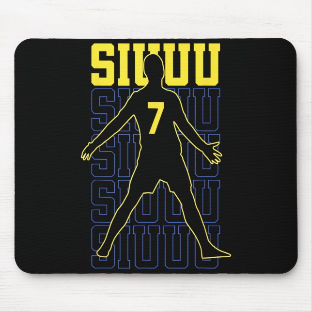 Siuuuu Lustiges Fußballgeschenk für Fußballfans Mousepad (Vorne)