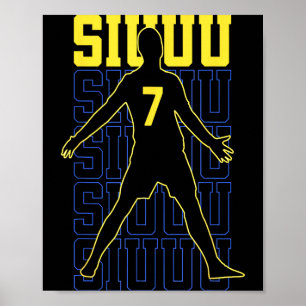Siuuuu Lustiges Fußballgeschenk für Fußballfans Poster