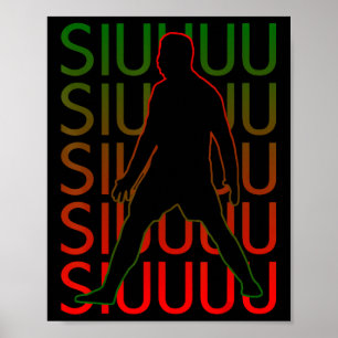 Siuuuu Lustiges Fußballgeschenk für Fußballfans Poster