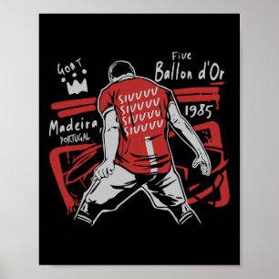 Siuuuu Lustiges Fußballgeschenk für Fußballfans Poster