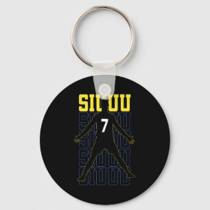 Siuuuu Lustiges Fußballgeschenk für Fußballfans Schlüsselanhänger