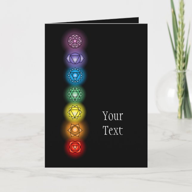 Siven Chakras Grußkarte Karte (Vorderseite)