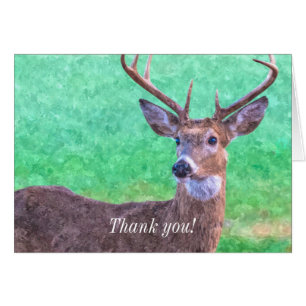 Siven Point Buck Painterly Dankeschön Karte