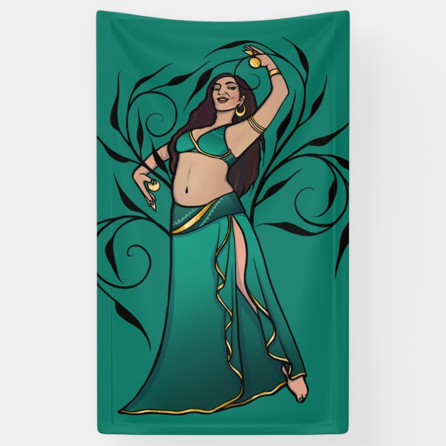 Sivoney Belly Dancer Goddess Banner (Vertikal)