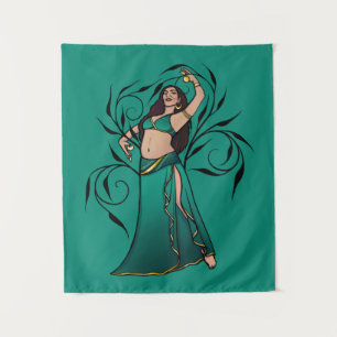 Sivoney Belly Dancer Goddess Wandteppich