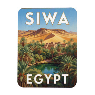 Siwa-Oase Ägypten Palm Desert Landschaft   Magnet