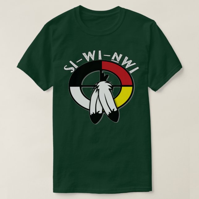 SiWiNwi Medicine Wheel Native American First Natio T-Shirt (Design vorne)