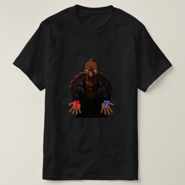  Six 7 Turkey Meme Funny for  Friendsgiving T-Shirt (Design vorne)