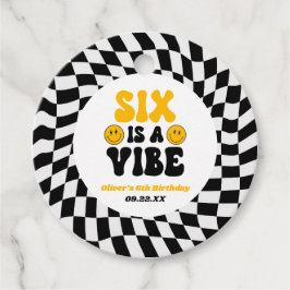 Six Is A Vibe Retro Sechste 6. Geburtstagsfeier Geschenkanhänger