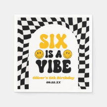 Six Is A Vibe Retro Sechste 6. Geburtstagsfeier