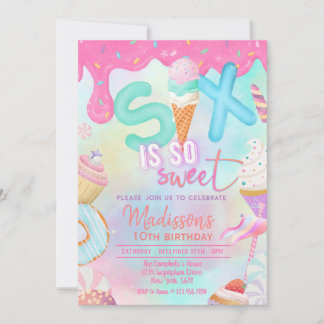 six is so sweet invitation einladung