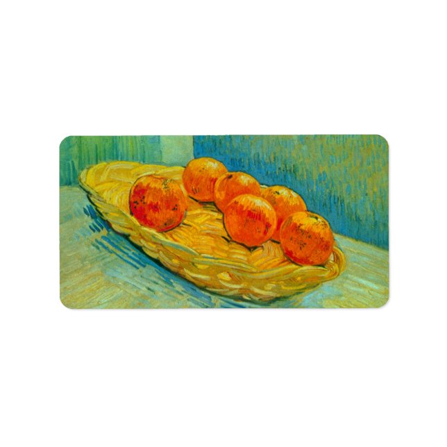 Six Orange von Vincent van Gogh Adressaufkleber (Vorne)
