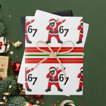 Six Seven 67 6 7 6-7 Meme Dubbing Santa Weihnachte