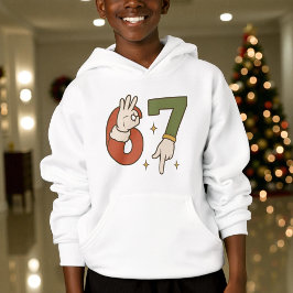 Six Seven 67 6 7 Christmas Santa Elf Hoodie