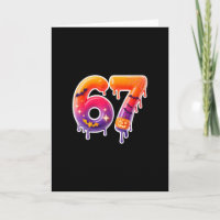 Six Seven 67 6 7 Meme Design Lustiges Eis-Drip 