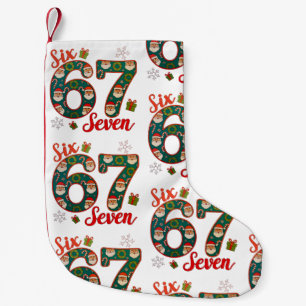 Six Seven 67 6 7 Meme Weihnachten Xmas Santa Hut Kleiner Weihnachtsstrumpf