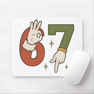 Six Seven 67 6 7 Santa Elf Weihnachts Meme Mousepad