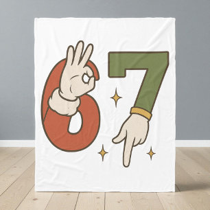 Six Seven 67 6 7 Santa Elf Weihnachtsmeme Fleecedecke