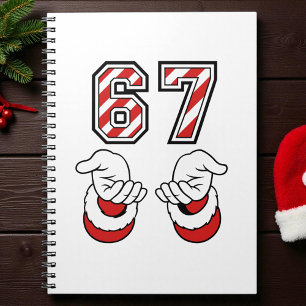 Six Seven 67 6 7 Weihnachtsmann Weihnachten Meme U Notizblock