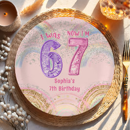 Six Seven 67 Birthday Paper Plates Pappteller