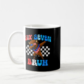 Six Seven 67 Bruh 6 7 Meme Bison Dabbing 4. Juli Kaffeetasse