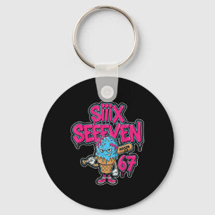 Six Seven 67 Bysebyll Player Ice Cream Drip Meme L Schlüsselanhänger