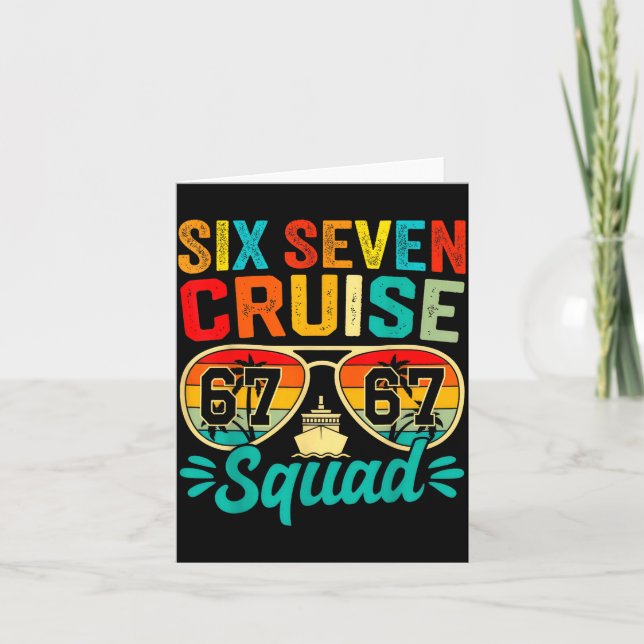 Six Seven 67 Cruise Squad 2025 Funny Kids Cruise M Karte (Vorderseite)