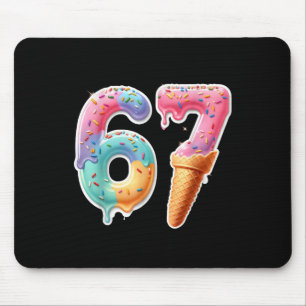 Six Seven 67 Eiscreme-Tropf-Sport-Kühl-Meme-Lustig Mousepad