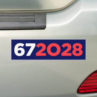 Six Seven 67 for President 2028 Funny Autoaufkleber