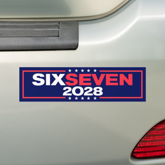 Six Seven 67 for President 2028 Funny Autoaufkleber (Auf Auto)