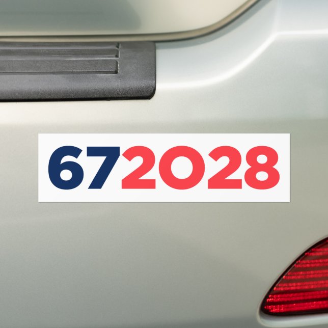 Six Seven 67 for President 2028 Funny Autoaufkleber (Auf Auto)