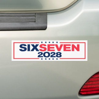 Six Seven 67 for President 2028 Funny Autoaufkleber