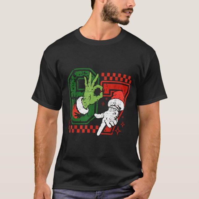 Six Seven 67 Funny Christmas Meme Humor Trendy Cou T-Shirt (Vorderseite)